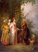 WATTEAU, Antoine The Fortune Tellers oil painting on canvas